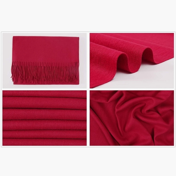 Burgendy Wine Red Pashmina Shawl Scarf Wrap *Nwt* - Picture 5 of 9